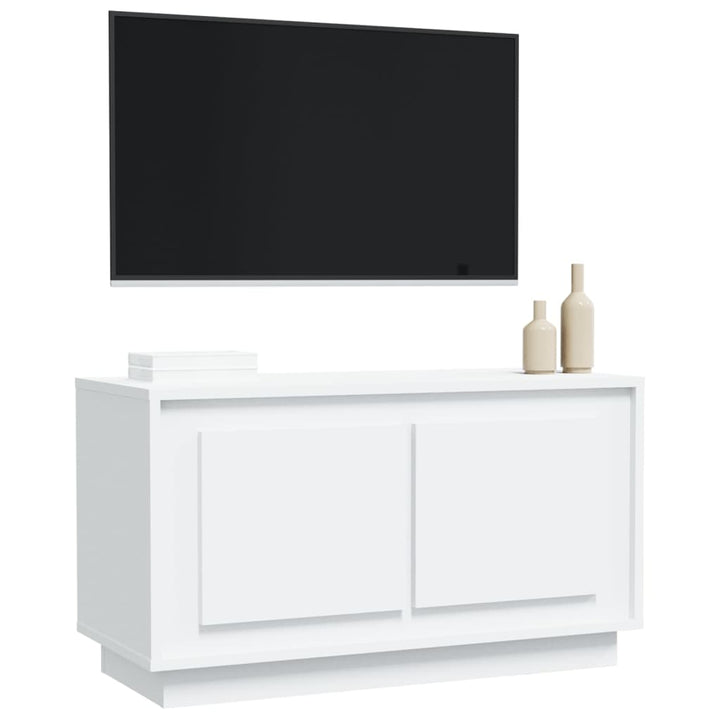Tv-meubel 80x35x45 cm bewerkt hout wit