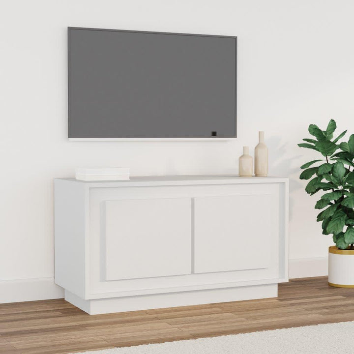 Tv-meubel 80x35x45 cm bewerkt hout wit