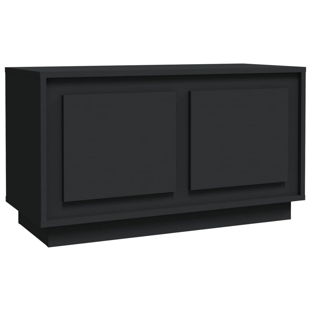 Tv-meubel 80x35x45 cm bewerkt hout zwart