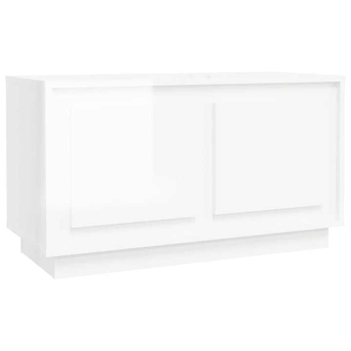 Tv-meubel 80x35x45 cm bewerkt hout hoogglans wit