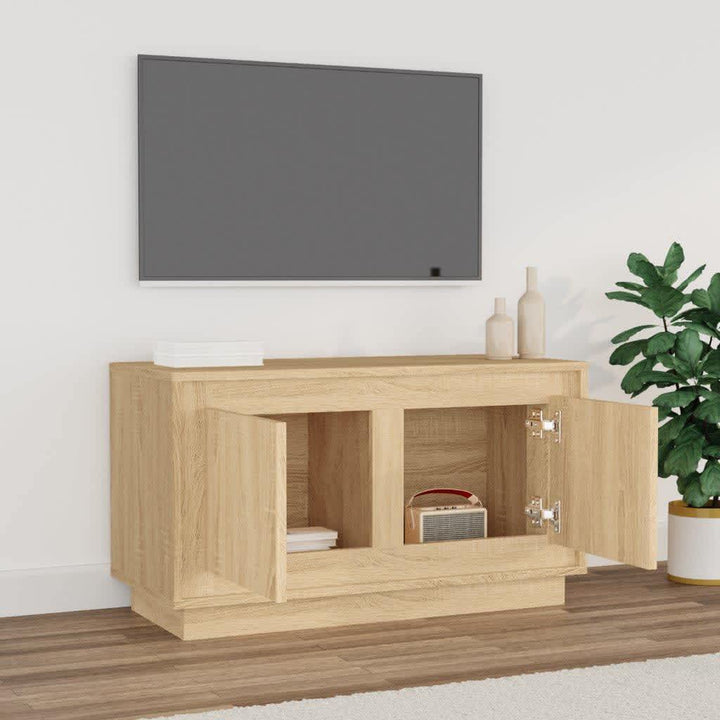 Tv-meubel 80x35x45 cm bewerkt hout sonoma eikenkleurig