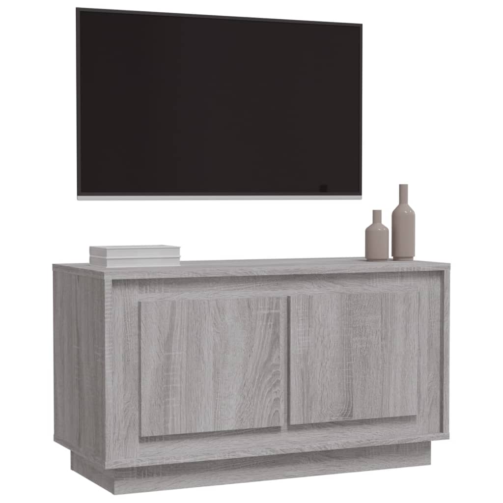 Tv-meubel 80x35x45 cm bewerkt hout grijs sonoma eikenkleurig