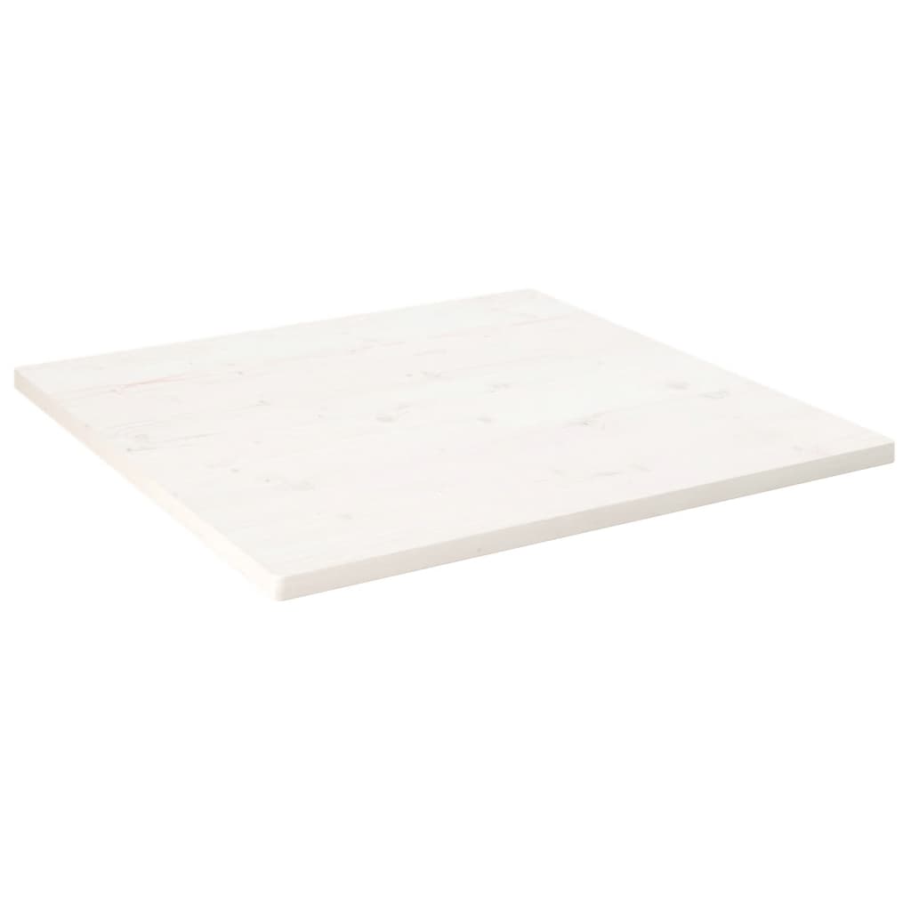Tafelblad vierkant 90x90x2,5 cm massief grenenhout wit