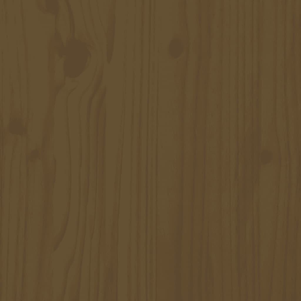 Tuinvoetenbank met kussen massief grenenhout honingbruin
