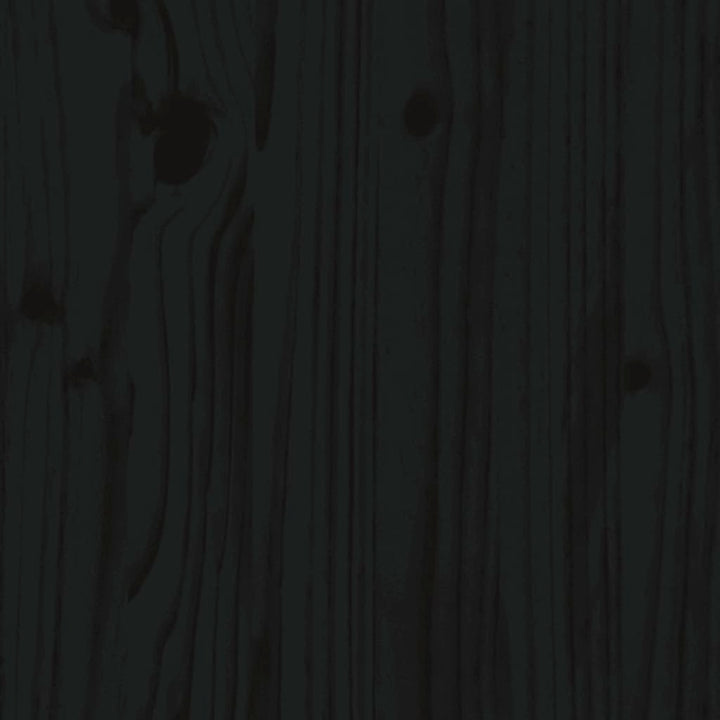 Tuinvoetenbanken met kussens 2 st massief grenenhout zwart