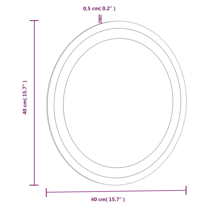 Badkamerspiegel LED rond 40 cm