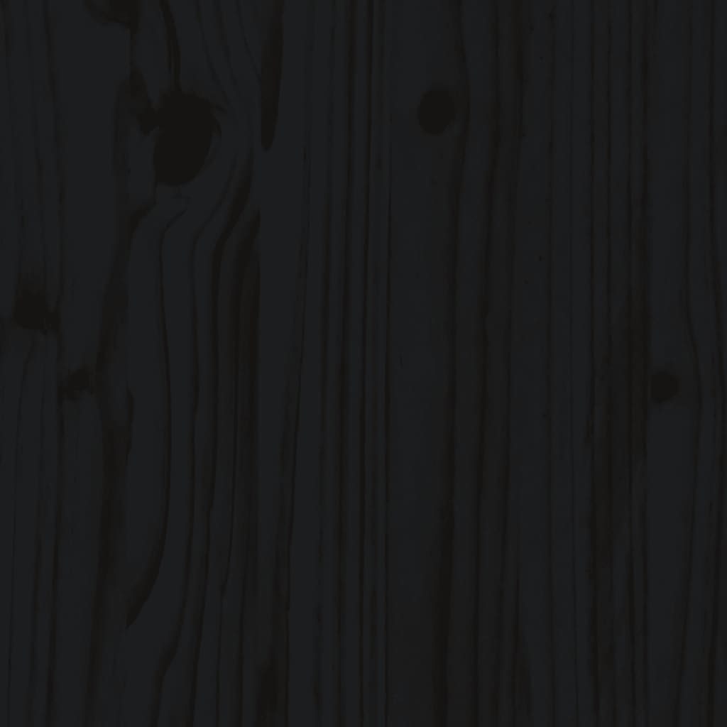 7-delige Barset massief grenenhout zwart