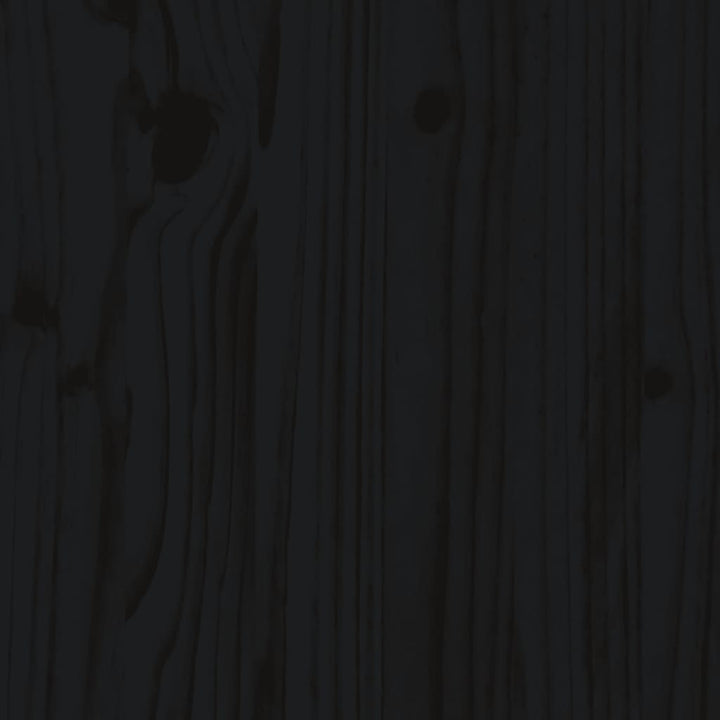 7-delige Barset massief grenenhout zwart