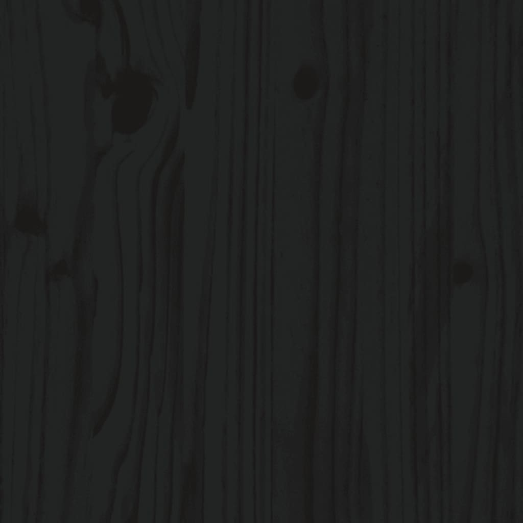 Bankje met plantenbakken 180x36x63 cm grenenhout zwart