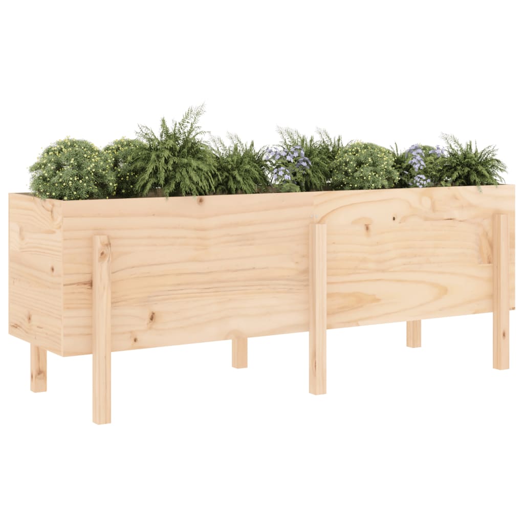 Plantenbak verhoogd 160x50x57 cm massief grenenhout