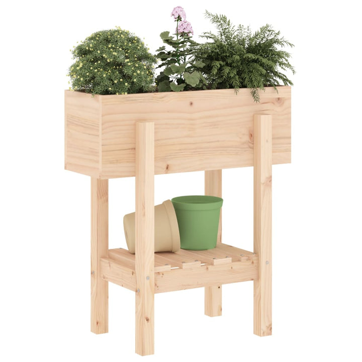 Plantenbak 62x30x69 cm massief groenhout