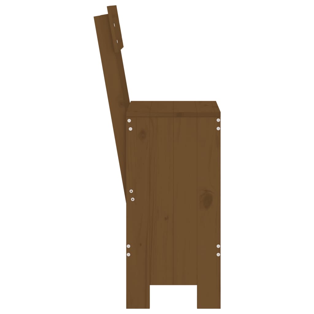 Barkrukken 2 st 40x48,5x115,5 cm massief grenenhout honingbruin