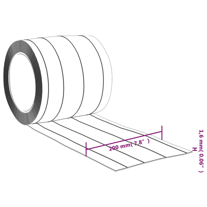 Deurgordijn 200 mm x 1,6 mm 10 m PVC transparant