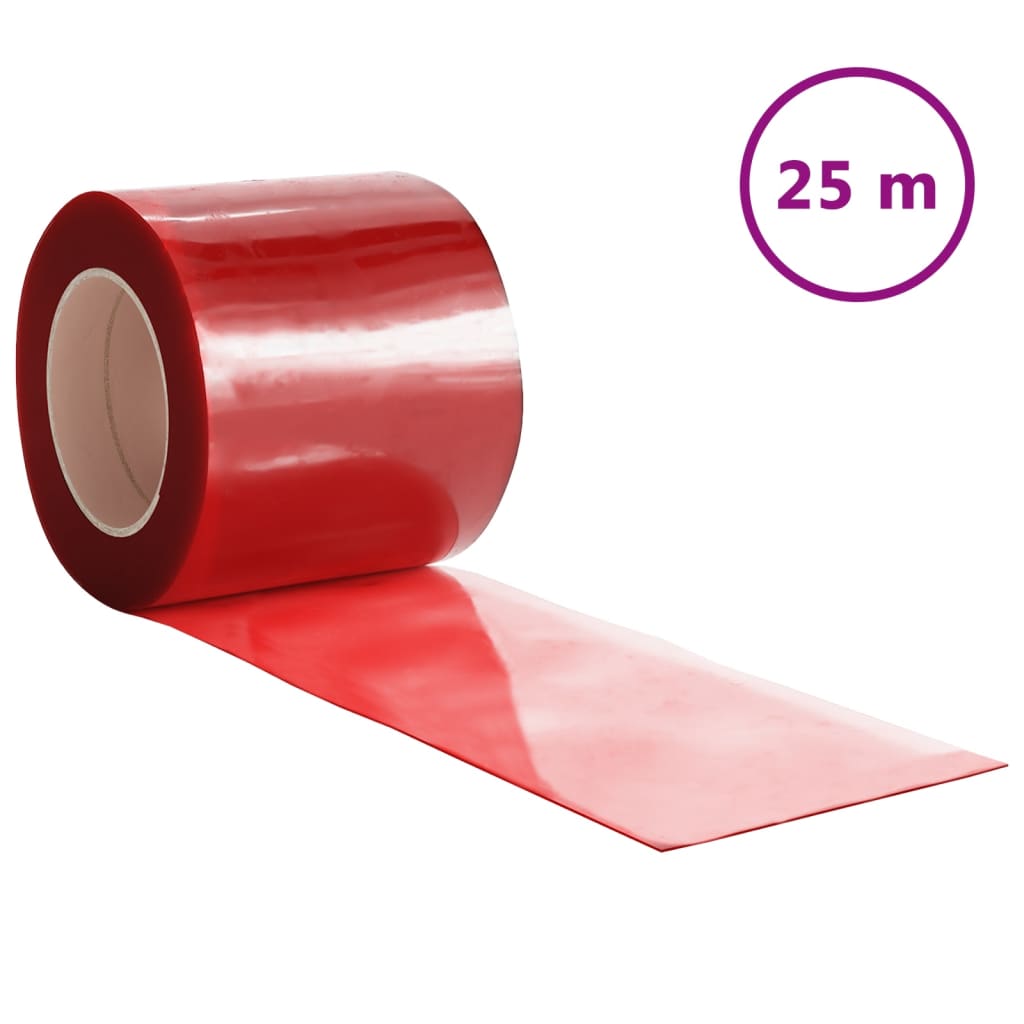 Deurgordijn 200x1,6 mm 25 m PVC rood