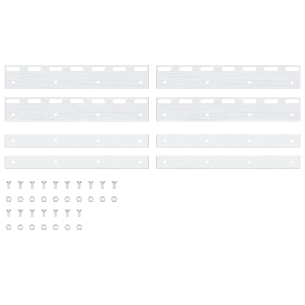 Verbindingsplaten 4 st 28 cm roestvrij staal zilverkleurig