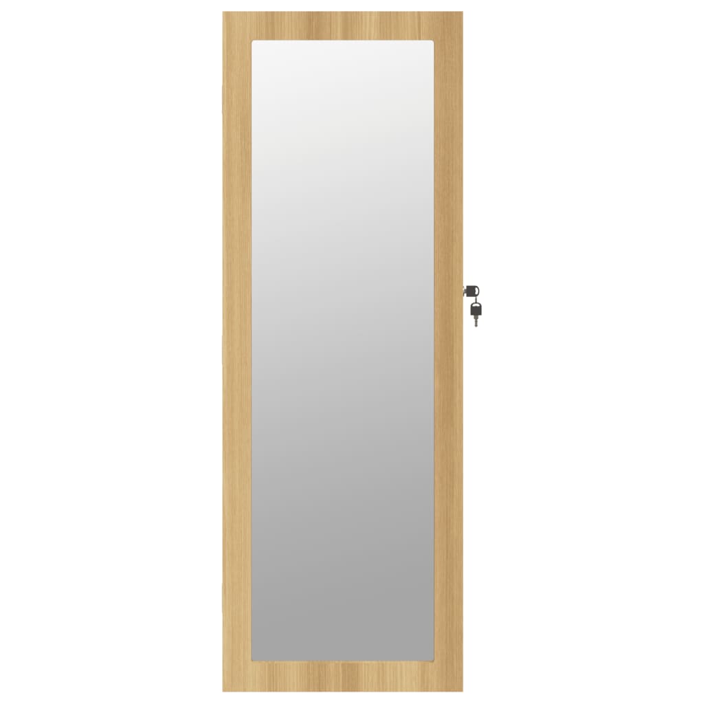 Sieradenkast met spiegel wandgemonteerd 37,5x10x106 cm