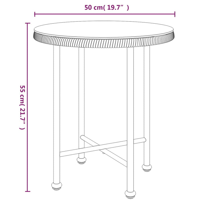 3-delige Tuinset poly rattan