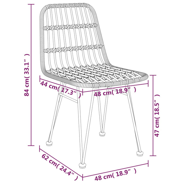 3-delige Tuinset poly rattan