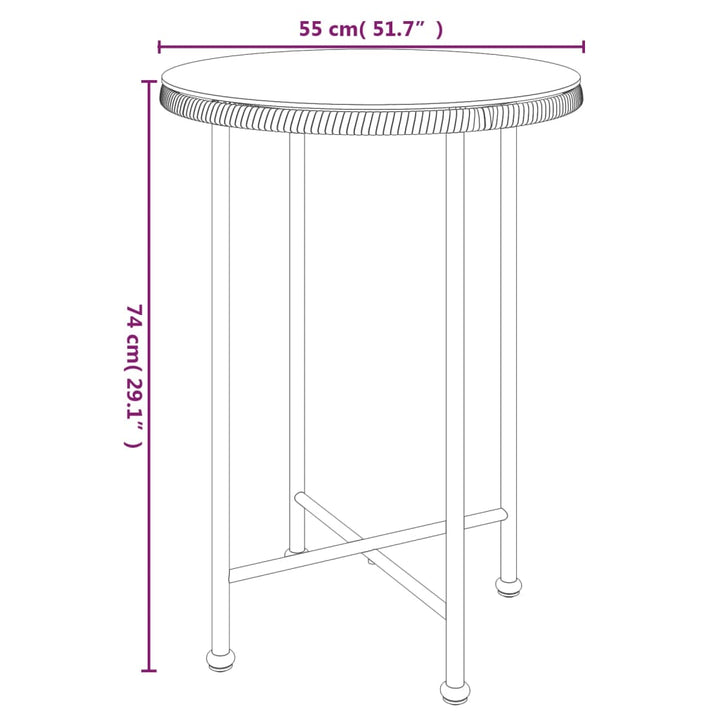 3-delige Tuinset poly rattan