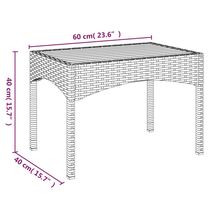 4-delige Tuinset met kussens poly rattan grijs