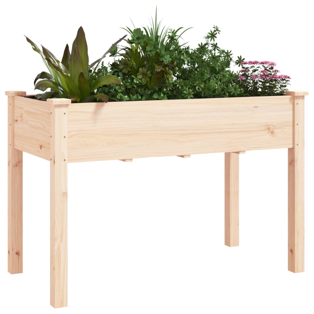 Plantenbak met uitvoering 118x59x76 cm massief vuurhout