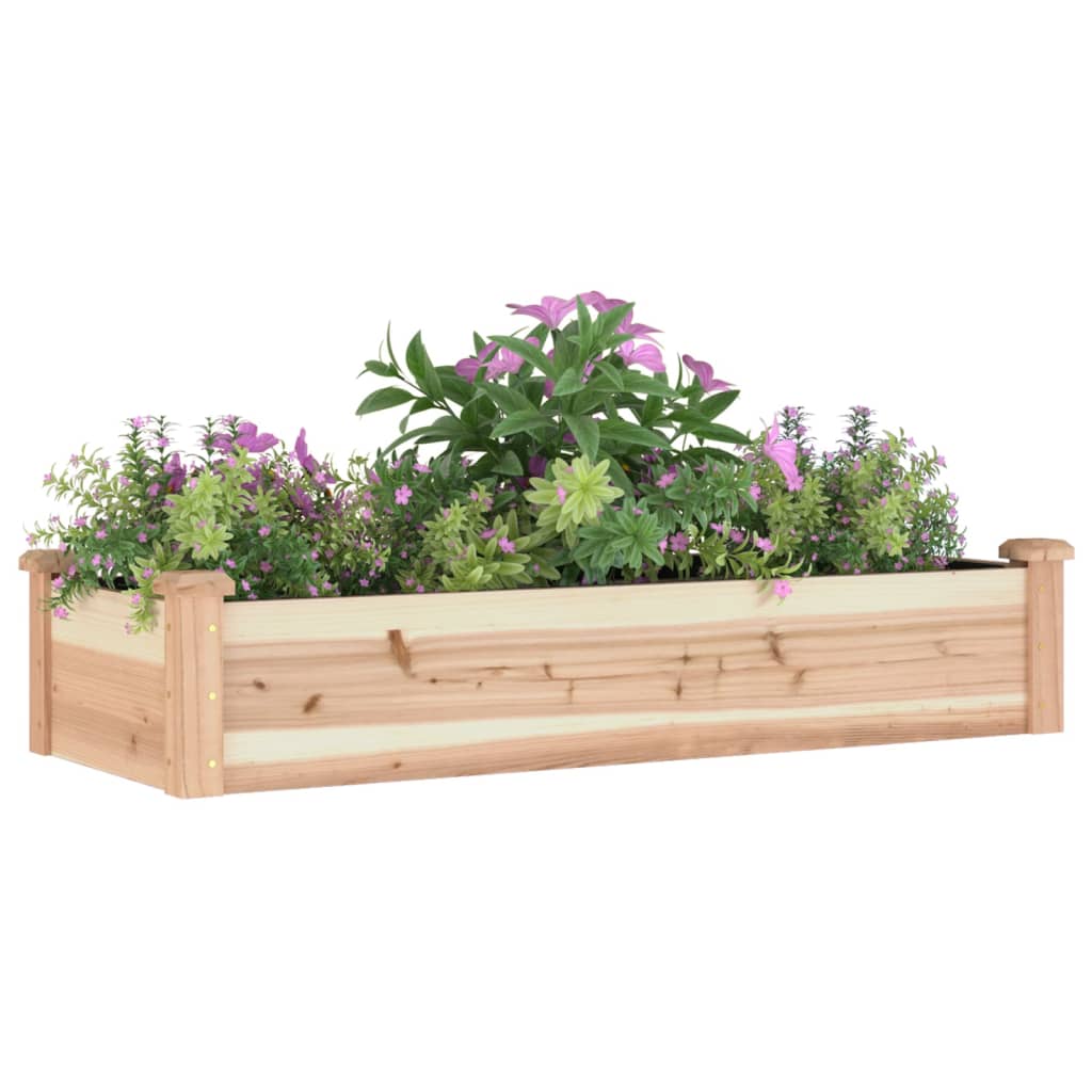 Plantenbak berekend met voering 120x45x25 cm massief vuurhout