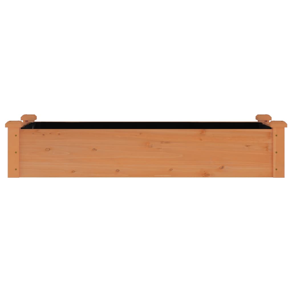 Plantenbak bedacht met voering 120x45x25 cm vurenhout bruin