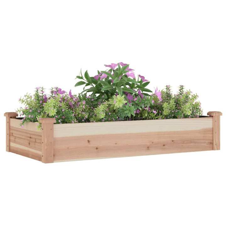 Plantenbak berekend met voering 120x60x25 cm massief vuurhout