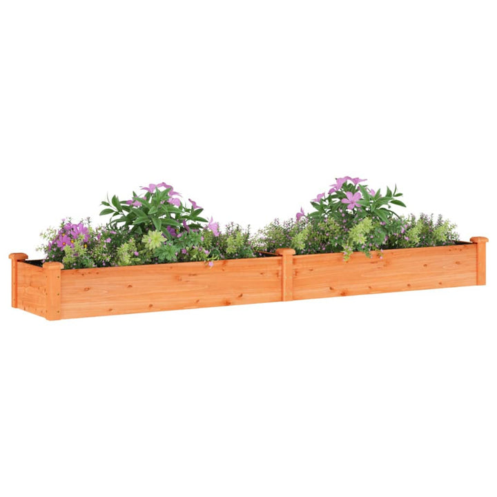 Plantenbak bedacht met voering 240x45x25 cm vurenhout bruin