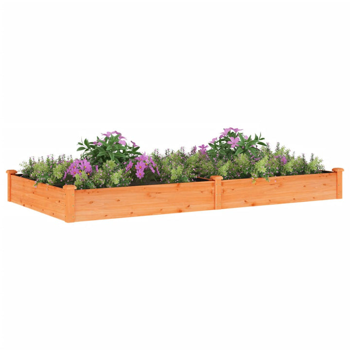 Plantenbak vermoedelijk met voering 240x120x25 cm vurenhout bruin