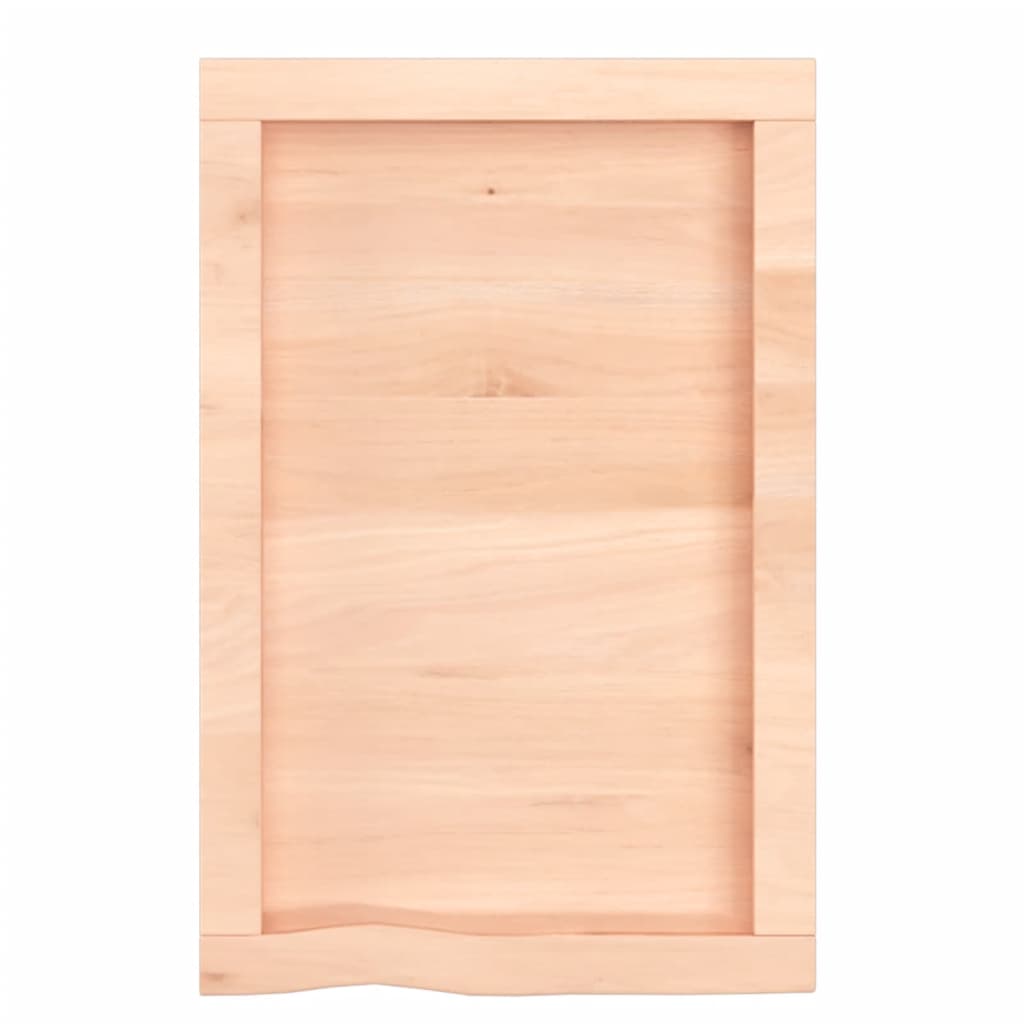 Wastafelblad 40x60x4 cm onbehandeld massief hout