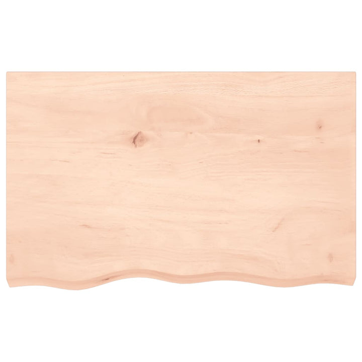 Wastafelblad 80x50x4 cm onbehandeld massief hout