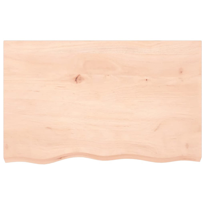 Wastafelblad 80x50x6 cm onbehandeld massief hout