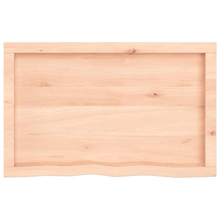 Wastafelblad 80x50x6 cm onbehandeld massief hout