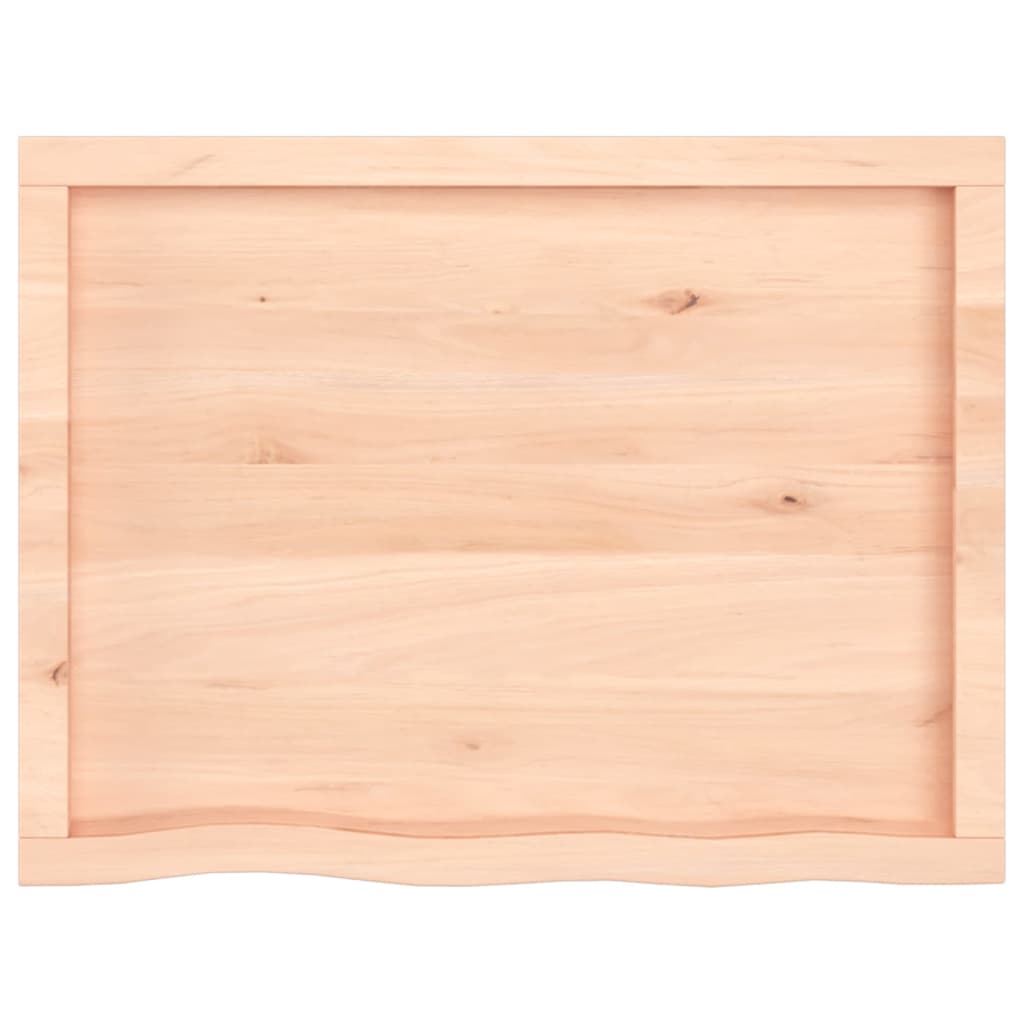 Wastafelblad 80x60x6 cm onbehandeld massief hout