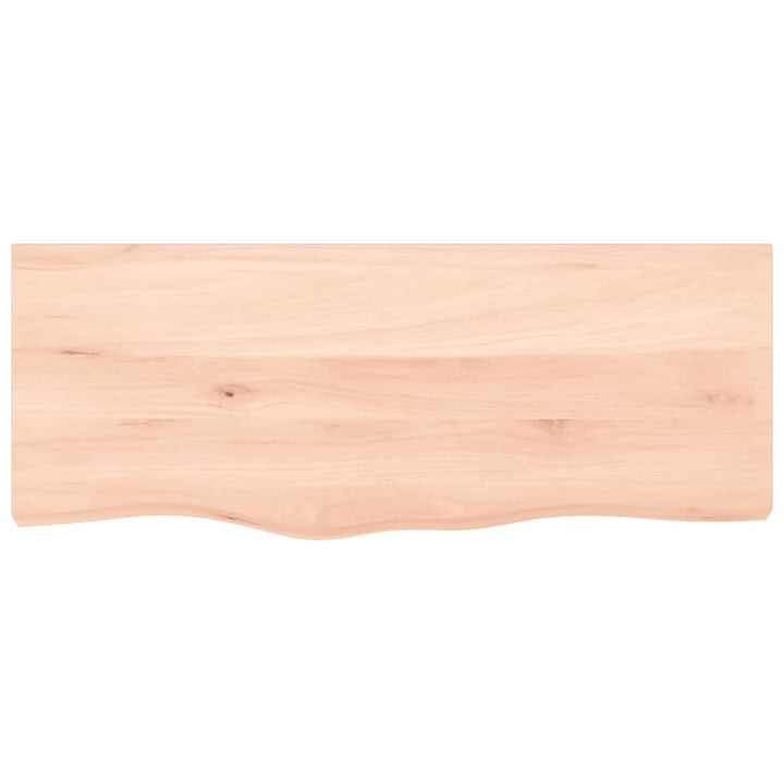 Wastafelblad 100x40x6 cm onbehandeld massief hout