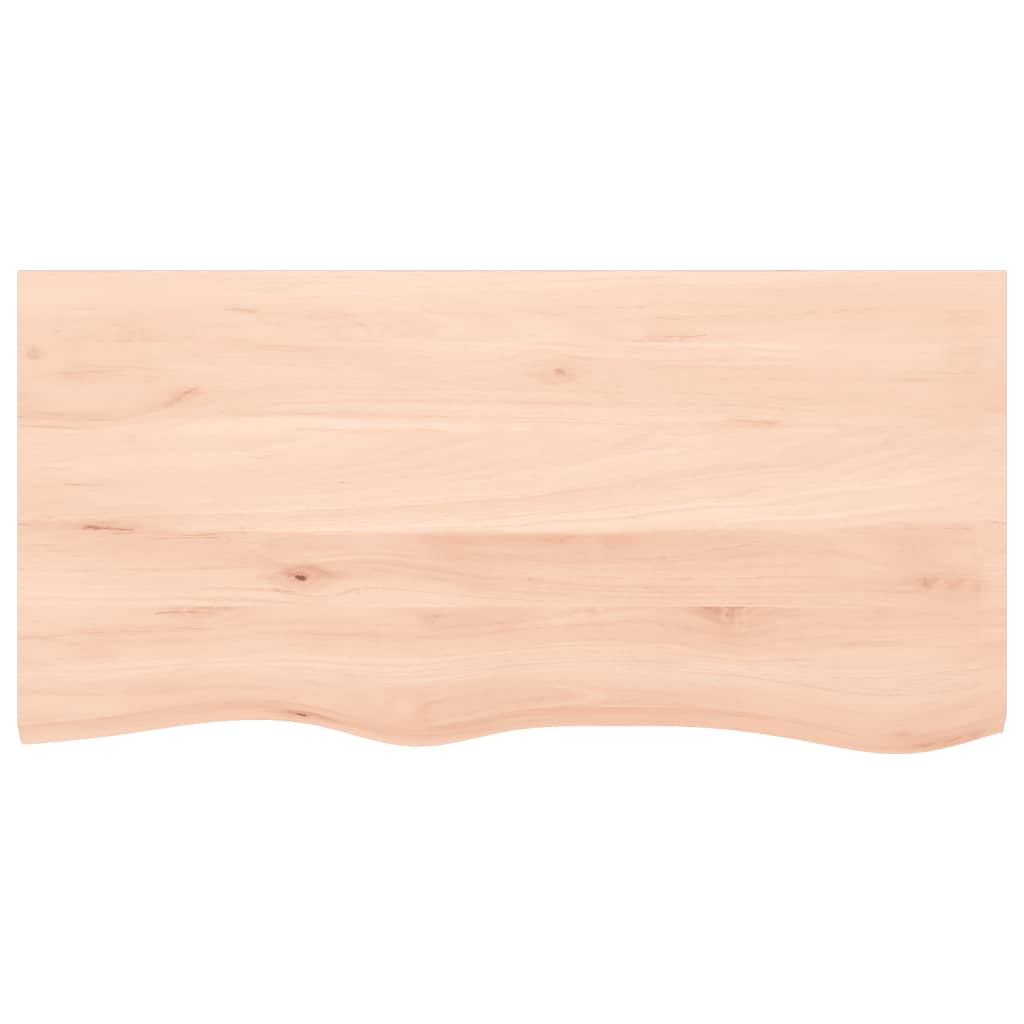 Wastafelblad 100x50x2 cm onbehandeld massief hout