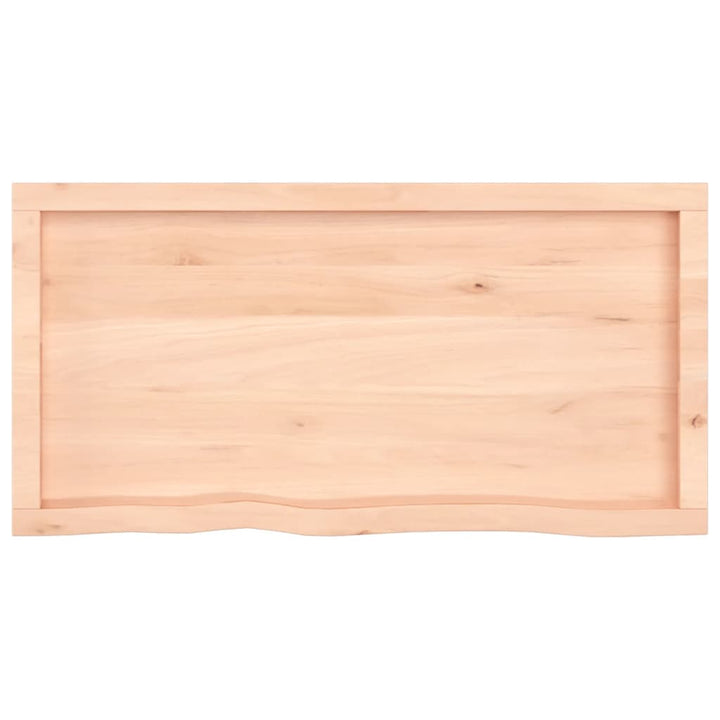 Wastafelblad 100x50x4 cm onbehandeld massief hout
