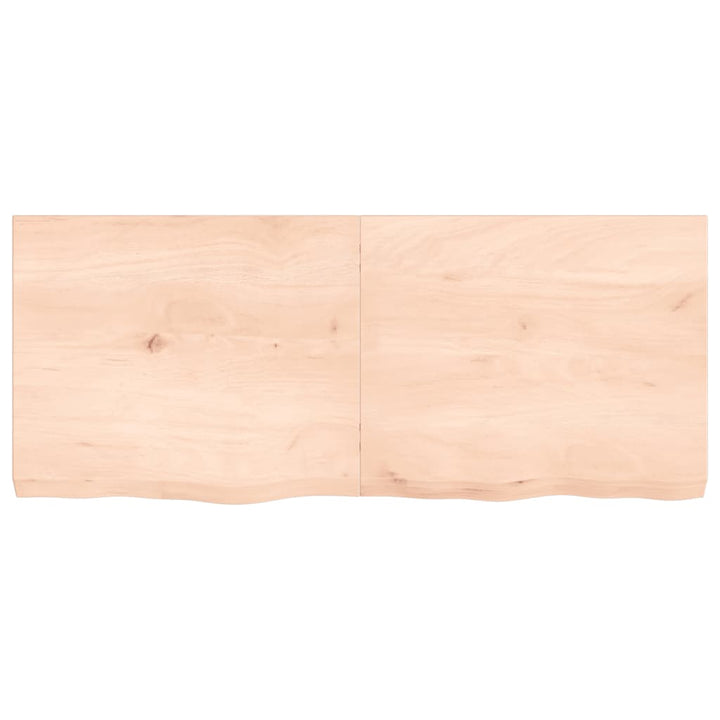Wastafelblad 120x50x6 cm onbehandeld massief hout