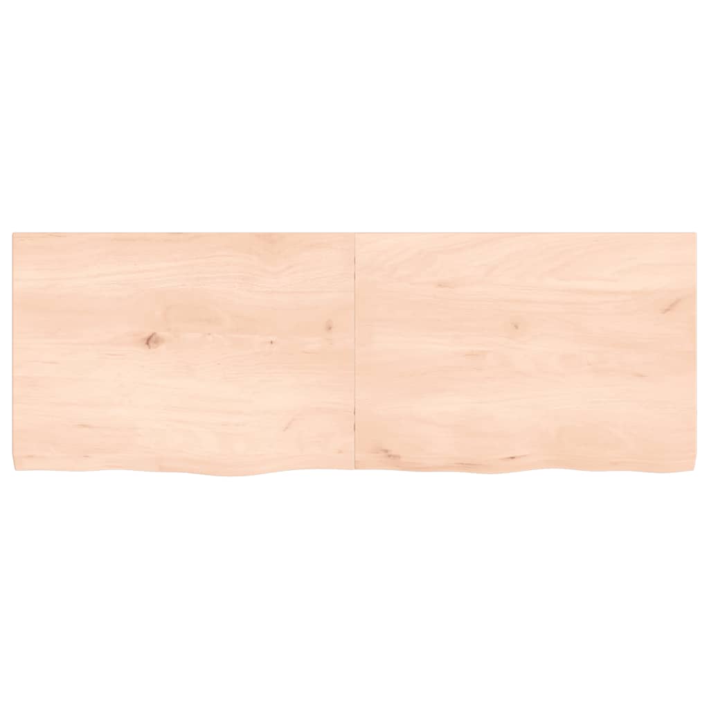 Wastafelblad 140x50x4 cm onbehandeld massief hout