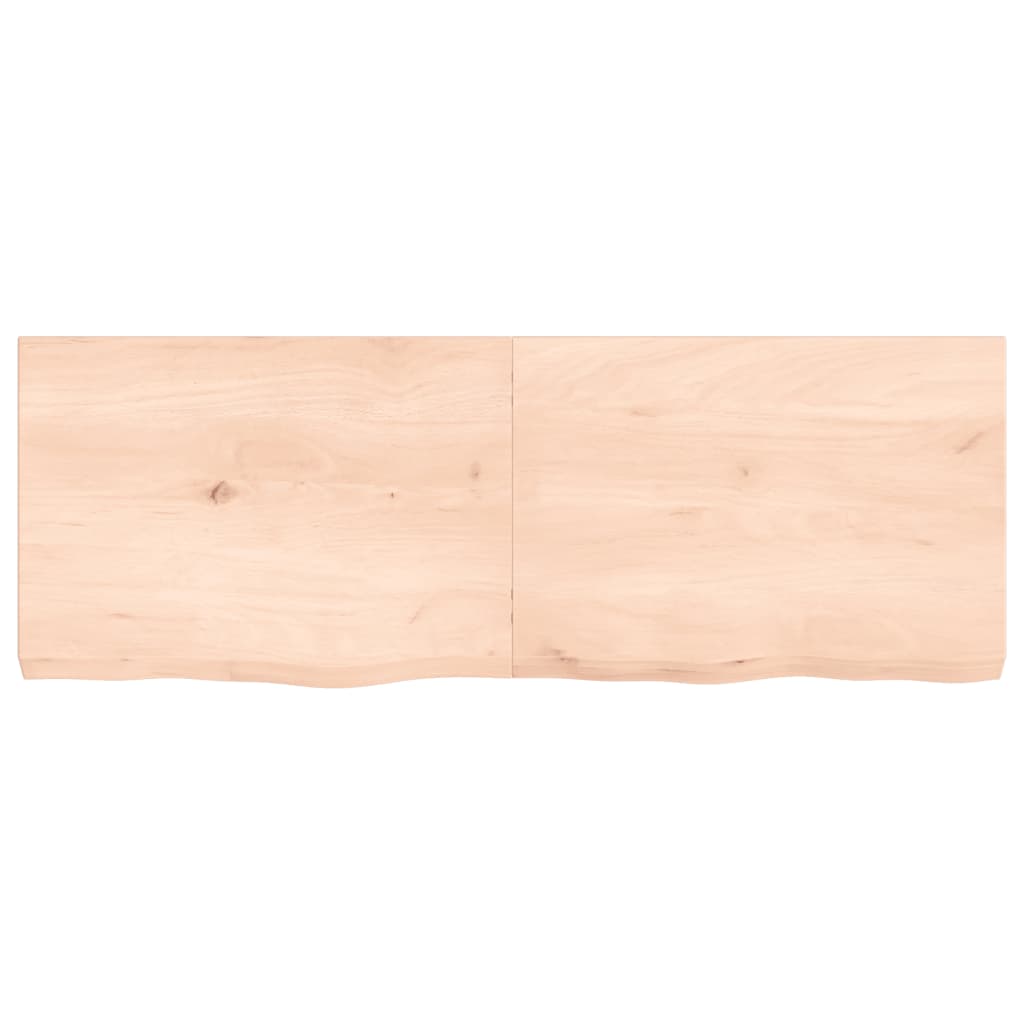 Wastafelblad 140x50x6 cm onbehandeld massief hout