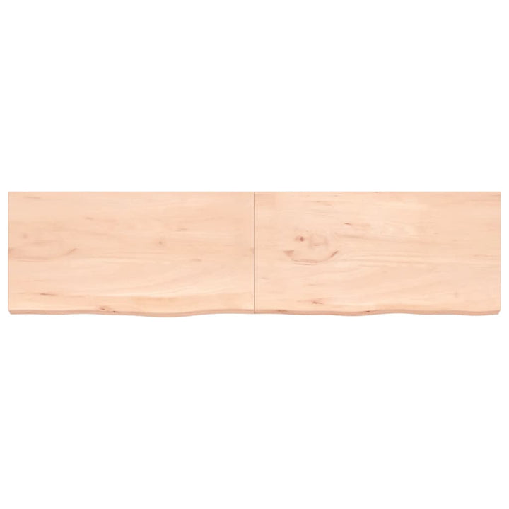 Wastafelblad 200x50x4 cm onbehandeld massief hout