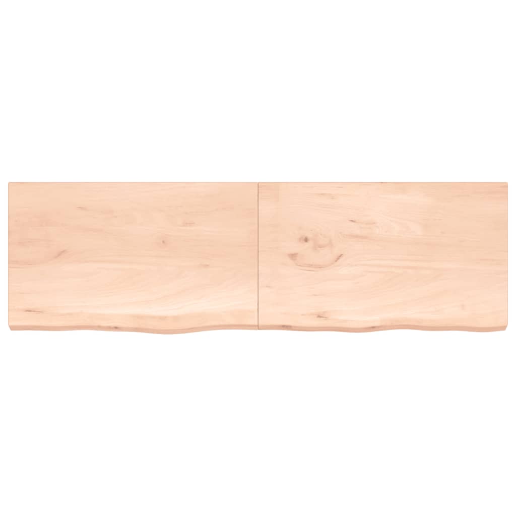Wastafelblad 200x60x4 cm onbehandeld massief hout