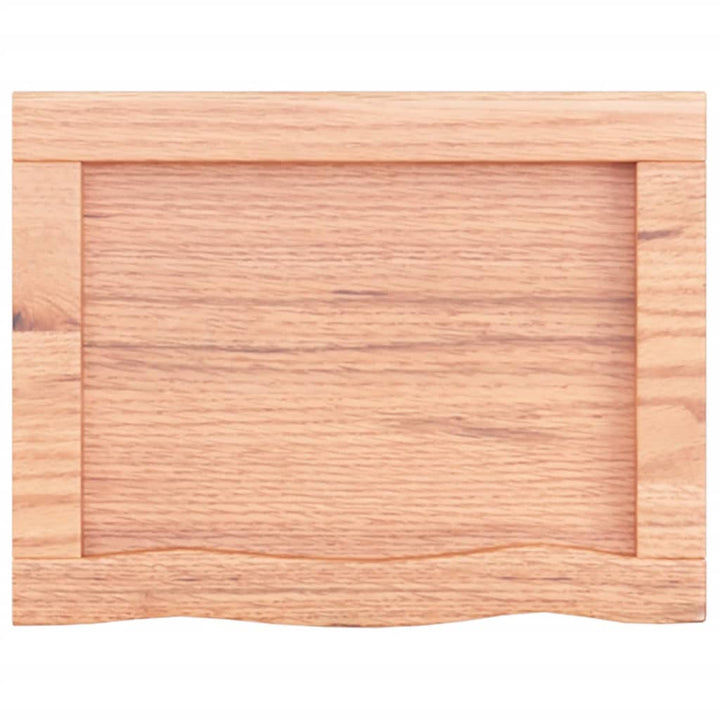 Wastafelblad 40x30x4 behandeld massief hout lichtbruin
