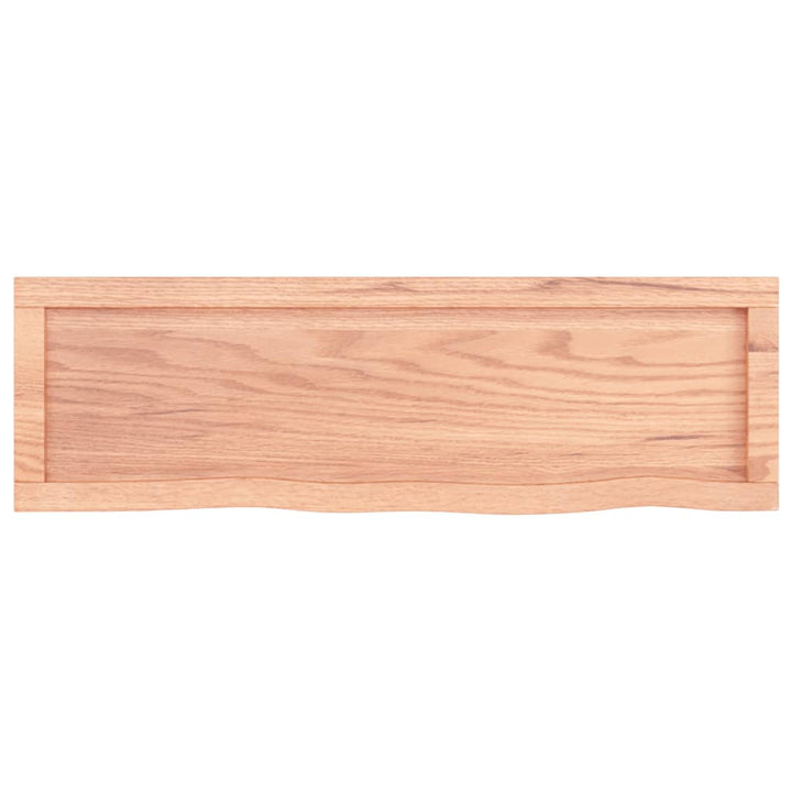 Wastafelblad 100x30x4 behandeld massief hout lichtbruin