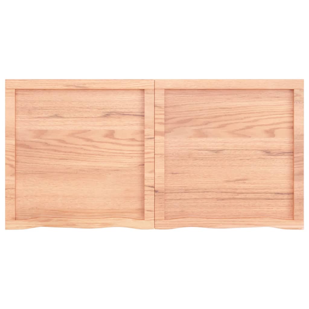 Wastafelblad 120x60x4 behandeld massief hout lichtbruin