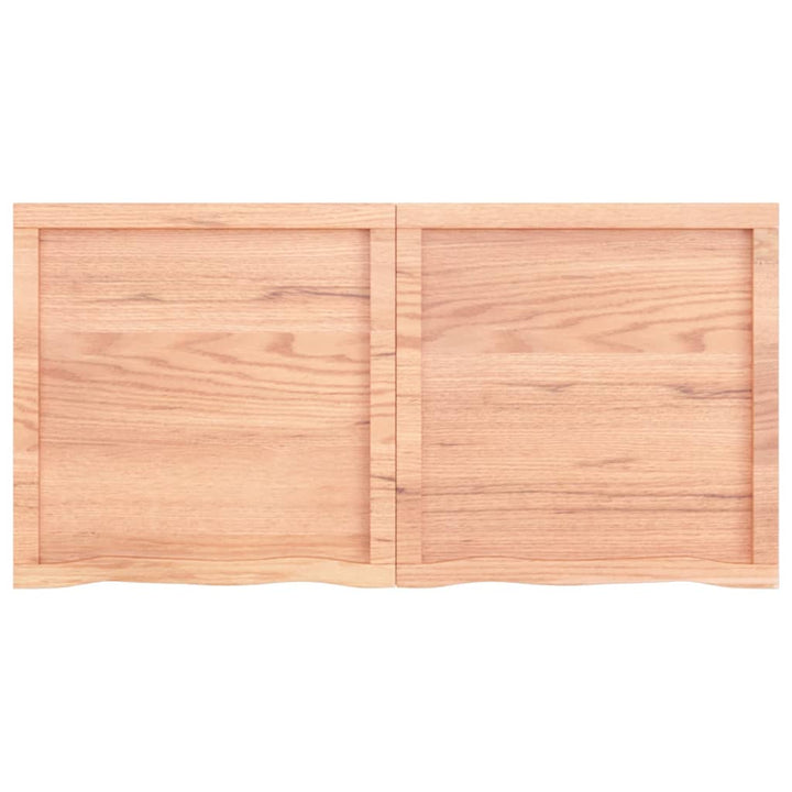 Wastafelblad 120x60x6 behandeld massief hout lichtbruin