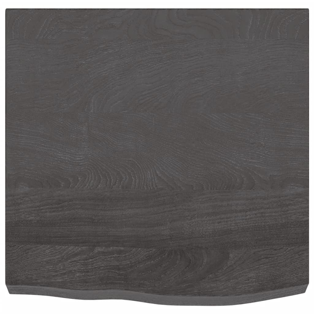 Wastafelblad 60x60x6 cm behandeld massief hout donkergrijs