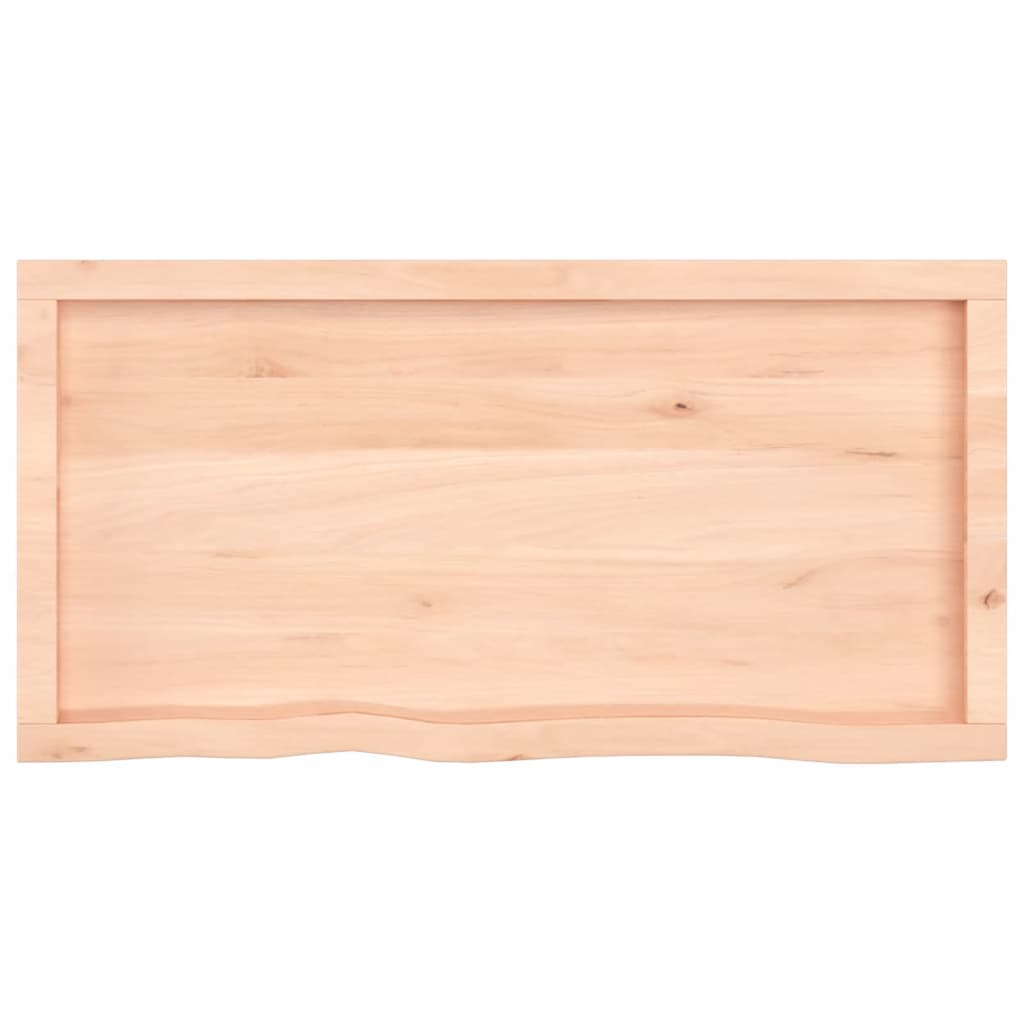 Tafelblad 100x50x6 cm onbehandeld massief eikenhout