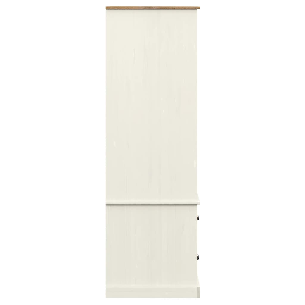 Kledingkast VIGO 90x55x176 cm massief grenenhout wit